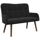 2-personers sofa Sort 115 x 61 x 87 cm Fløjl