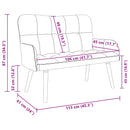 2-personers sofa Gul 115 x 61 x 87 cm Fløjl