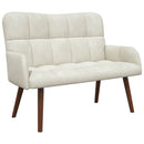 2-personers sofa Cremefarvet 115 x 61 x 87 cm Fløjl