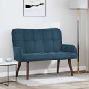 2-personers sofa Blå 115 x 61 x 87 cm Fløjl