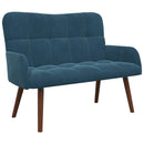 2-personers sofa Blå 115 x 61 x 87 cm Fløjl