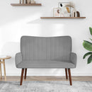 2-personers sofa Lysegrå 115 x 61 x 87 cm Fløjl
