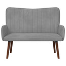 2-personers sofa Lysegrå 115 x 61 x 87 cm Fløjl