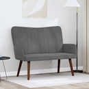 2-personers sofa Mørkegrå 115 x 61 x 87 cm Fløjl