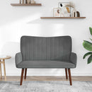 2-personers sofa Mørkegrå 115 x 61 x 87 cm Fløjl