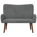 2-personers sofa Mørkegrå 115 x 61 x 87 cm Fløjl