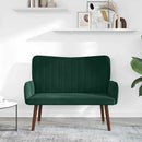 2-personers sofa Mørkegrøn 115 x 61 x 87 cm Fløjl