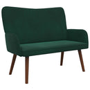 2-personers sofa Mørkegrøn 115 x 61 x 87 cm Fløjl