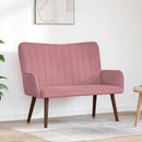 2-personers sofa Lyserød 115 x 61 x 87 cm Fløjl