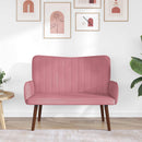 2-personers sofa Lyserød 115 x 61 x 87 cm Fløjl