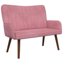 2-personers sofa Lyserød 115 x 61 x 87 cm Fløjl