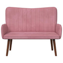 2-personers sofa Lyserød 115 x 61 x 87 cm Fløjl