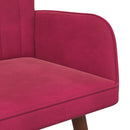 2-personers sofa Vinrød 115 x 61 x 87 cm Fløjl