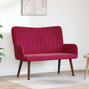 2-personers sofa Vinrød 115 x 61 x 87 cm Fløjl