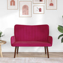 2-personers sofa Vinrød 115 x 61 x 87 cm Fløjl