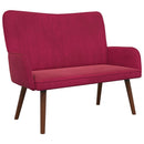 2-personers sofa Vinrød 115 x 61 x 87 cm Fløjl