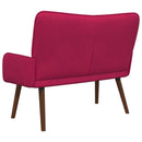 2-personers sofa Vinrød 115 x 61 x 87 cm Fløjl