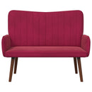 2-personers sofa Vinrød 115 x 61 x 87 cm Fløjl