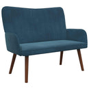 2-personers sofa Blå 115 x 61 x 87 cm Fløjl