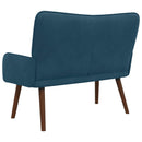 2-personers sofa Blå 115 x 61 x 87 cm Fløjl