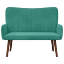 2-personers sofa Turkis 115 x 61 x 87 cm Fløjl