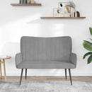 2-personers sofa Lysegrå 115 x 61 x 87 cm Fløjl