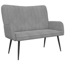 2-personers sofa Lysegrå 115 x 61 x 87 cm Fløjl