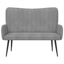 2-personers sofa Lysegrå 115 x 61 x 87 cm Fløjl