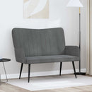 2-personers sofa Mørkegrå 115 x 61 x 87 cm Fløjl