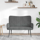 2-personers sofa Mørkegrå 115 x 61 x 87 cm Fløjl