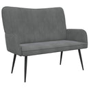 2-personers sofa Mørkegrå 115 x 61 x 87 cm Fløjl