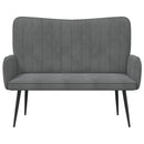 2-personers sofa Mørkegrå 115 x 61 x 87 cm Fløjl