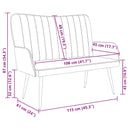 2-personers sofa Mørkegrå 115 x 61 x 87 cm Fløjl