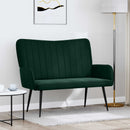 2-personers sofa Mørkegrøn 115 x 61 x 87 cm Fløjl