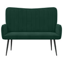 2-personers sofa Mørkegrøn 115 x 61 x 87 cm Fløjl