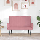 2-personers sofa Lyserød 115 x 61 x 87 cm Fløjl