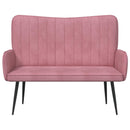 2-personers sofa Lyserød 115 x 61 x 87 cm Fløjl