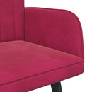 2-personers sofa Vinrød 115 x 61 x 87 cm Fløjl