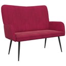 2-personers sofa Vinrød 115 x 61 x 87 cm Fløjl