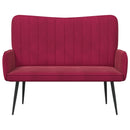 2-personers sofa Vinrød 115 x 61 x 87 cm Fløjl