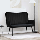 2-personers sofa Sort 115 x 61 x 87 cm Fløjl