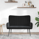 2-personers sofa Sort 115 x 61 x 87 cm Fløjl