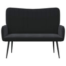 2-personers sofa Sort 115 x 61 x 87 cm Fløjl