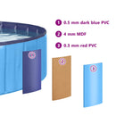 Børne svømmepool Blå Ø 120 x 30 cm Tykt PVC og konstrueret træ