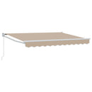 Udtrækkelig markise Beige 3,5 x 2 m 100% Polyester og Aluminium