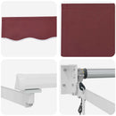 Udtrækkelig markise Bordeaux 3 x 2 m Polyester og metal