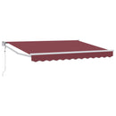 Udtrækkelig markise Bordeaux 3 x 2 m Polyester og metal