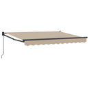 Udtrækkelig markise Beige 3,5 x 2 m 100% Polyester og Aluminium