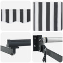 Elektrisk Utrækkelig Markise Anthracit og hvid 2,5 x 2 m
