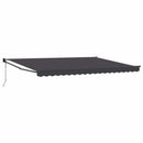 Markise Antracit 4 x 2 m Polyester og metal